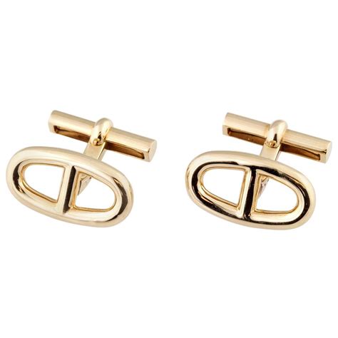 hermes gold rope cufflinks|hermes cufflinks gold and silver.